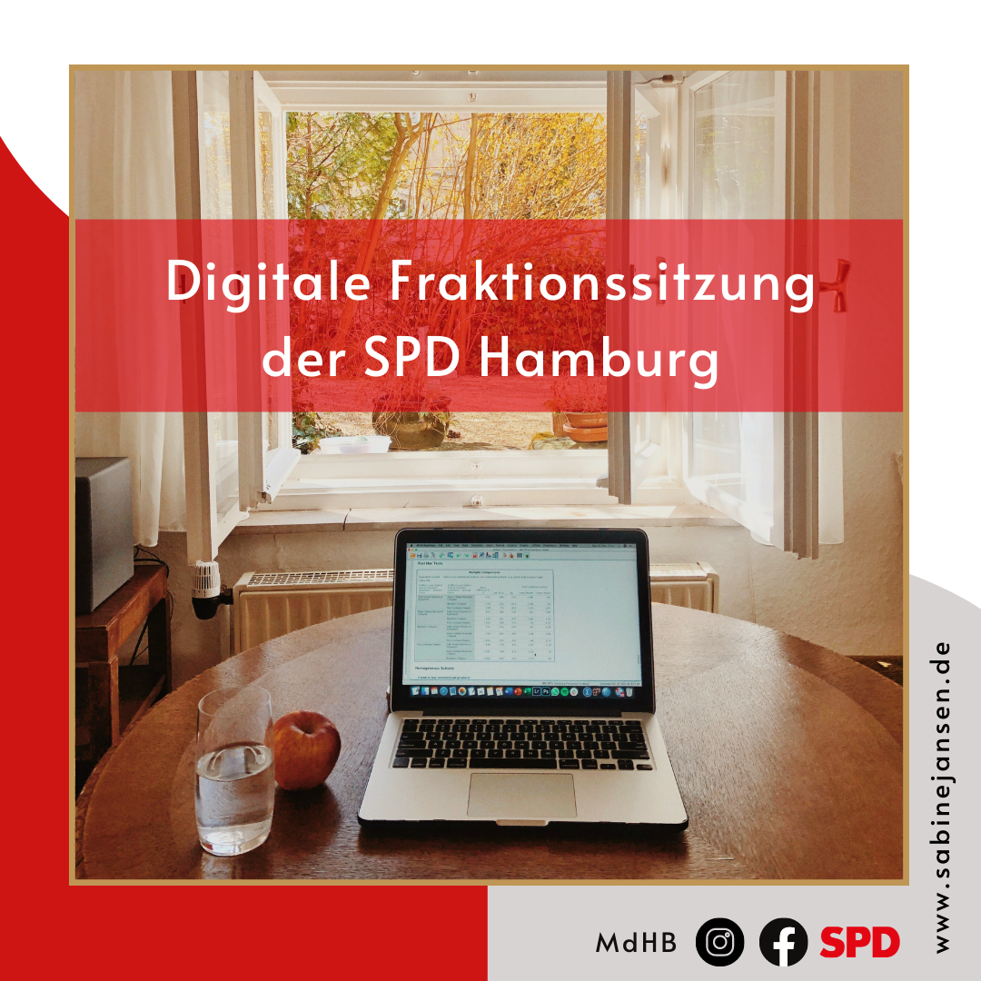 Digitale Sitzung der SPD-Bürgerschaftsfraktion