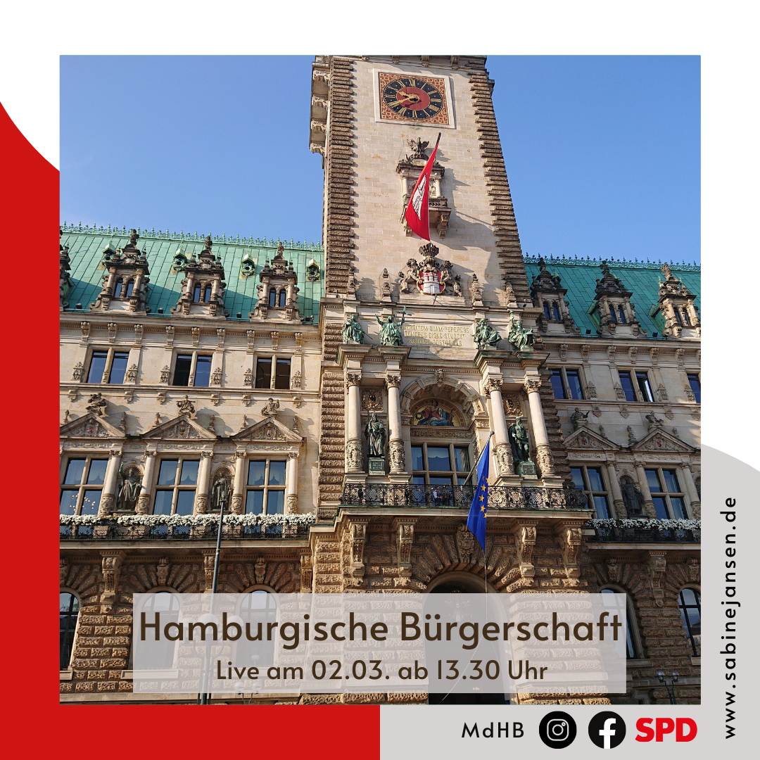 Einladung zur Hamburgischen Bürgerschaft