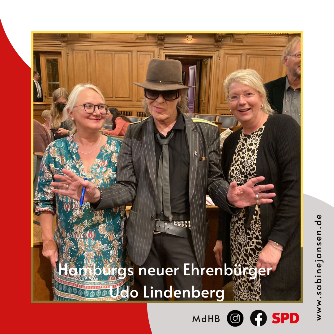 7. September: Herzlichen Glückwunsch an Hamburgs neuen Ehrenbürger Udo Lindenberg
